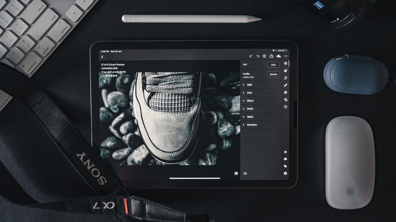 写真の編集に便利なiPad
